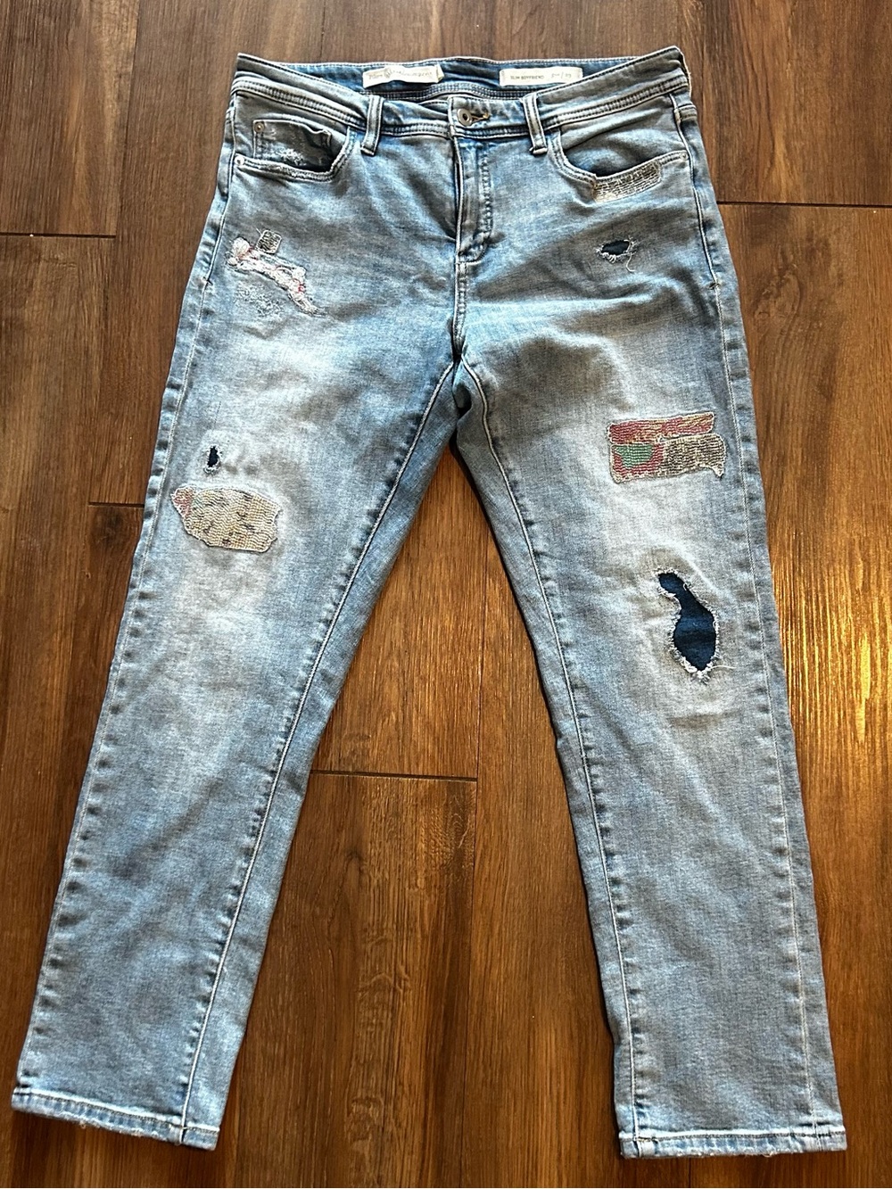 Pilcro and the Letterpress Anthropologie Women's Slim Boyfriend Jeans, Size 29 S